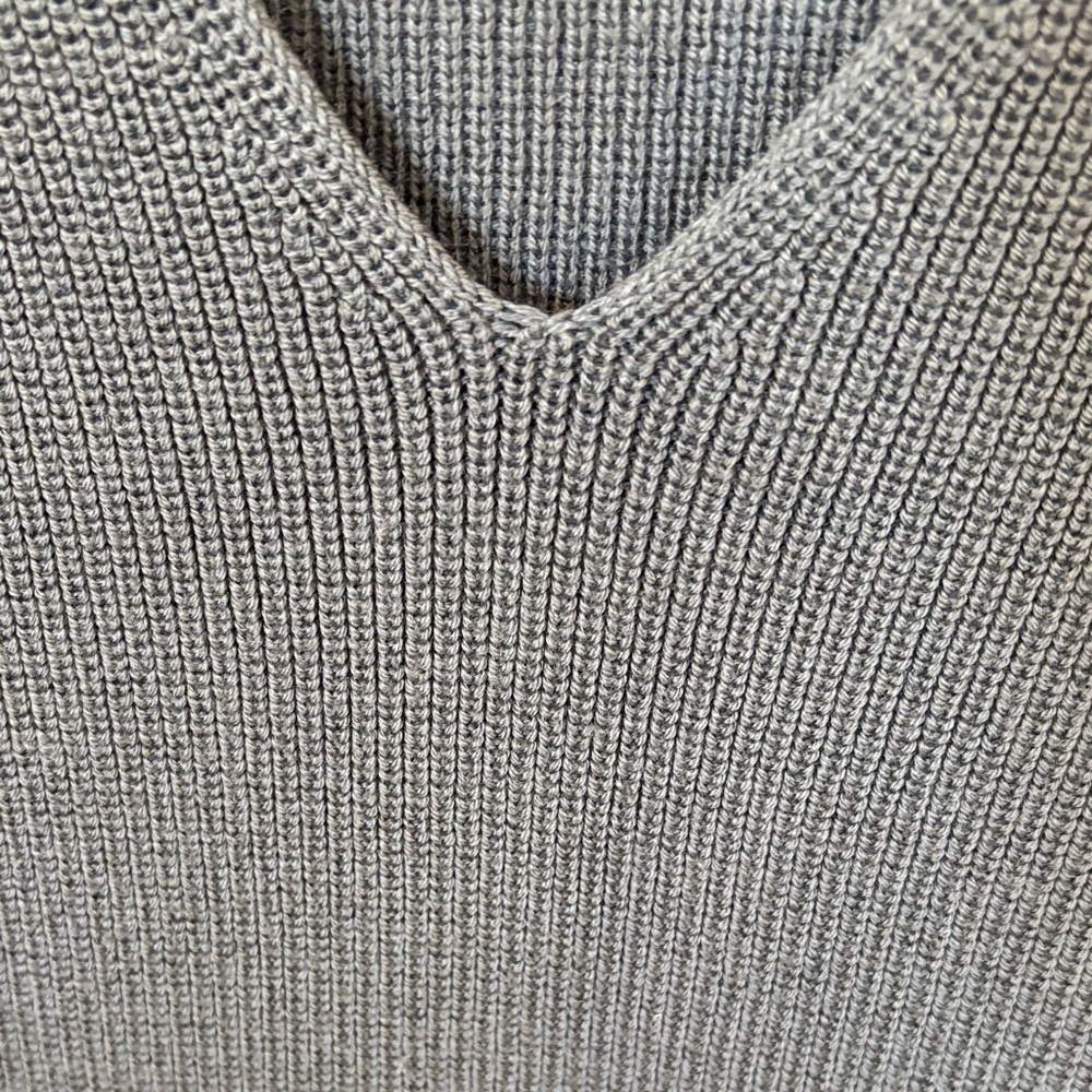 Athleta Merino Wool Blend Tunic Sweater XXS Charcoal Gray Relaxed Fit - Picture 4 of 5